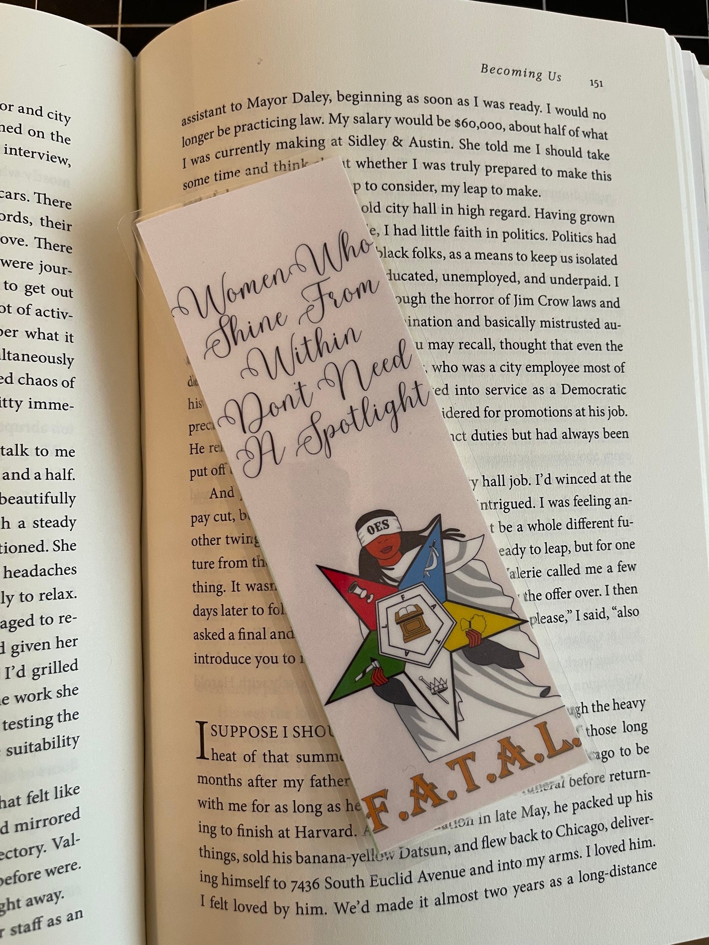 OES Women who shine from within-laminated bookmark