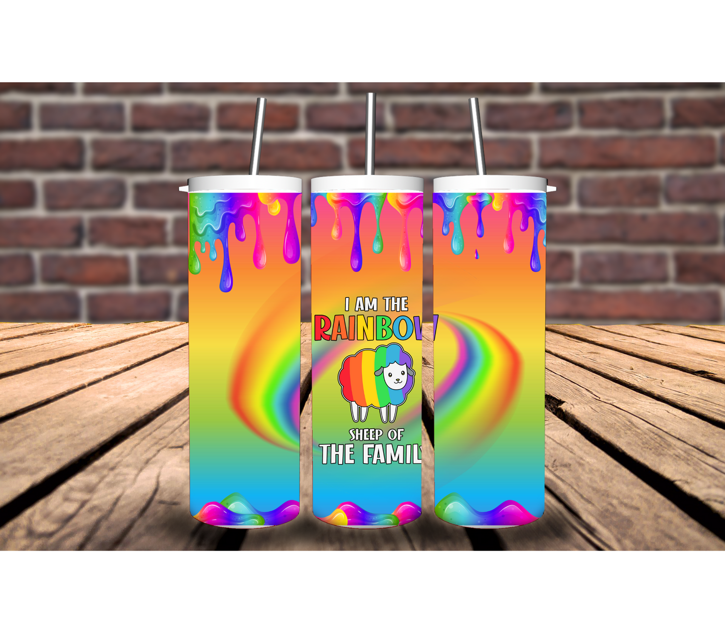 Rainbow Sheep of The Family 20oz LGBTQ+ Tumbler