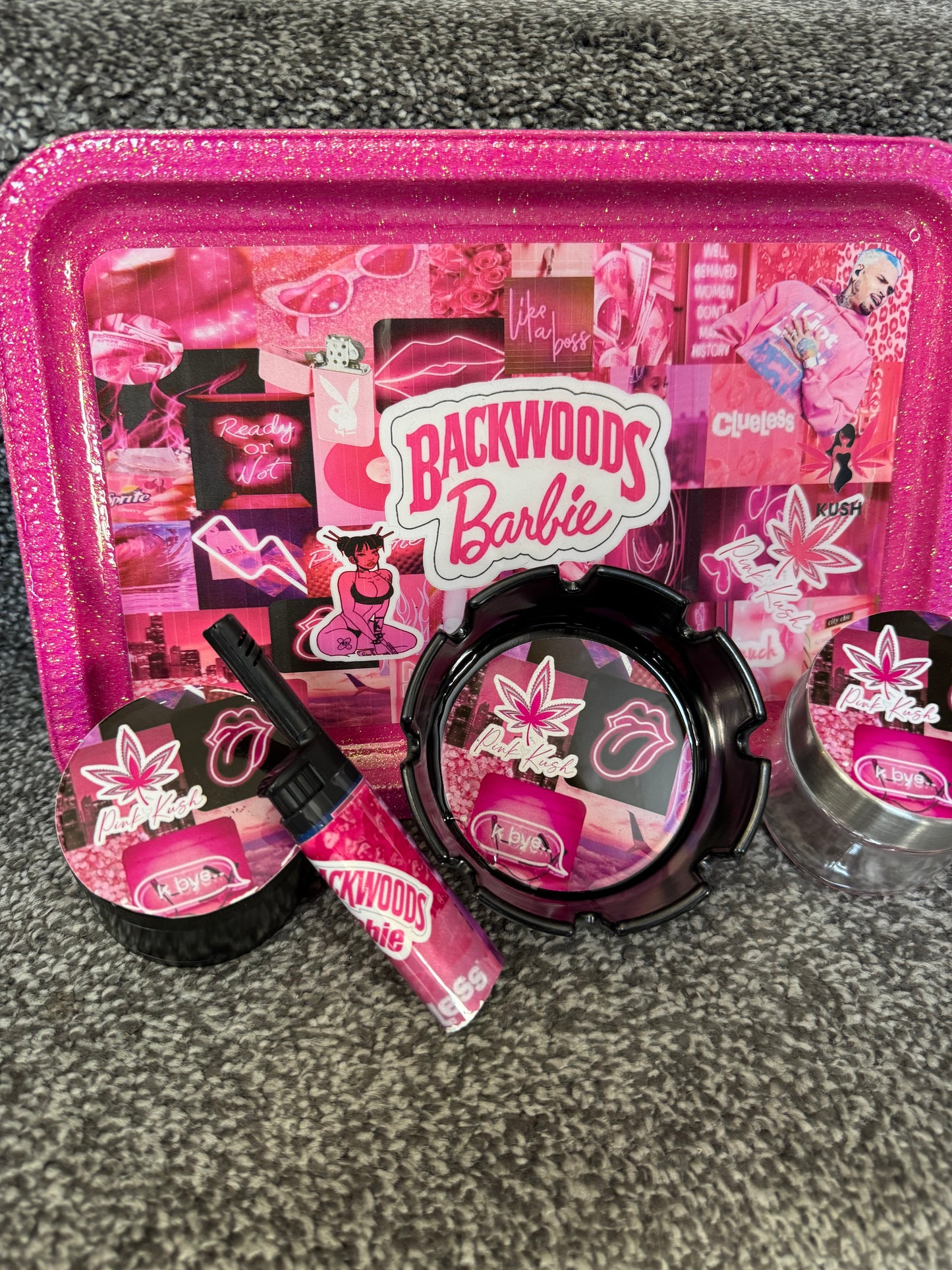 Backwoods Barbie Rolling Tray Set
