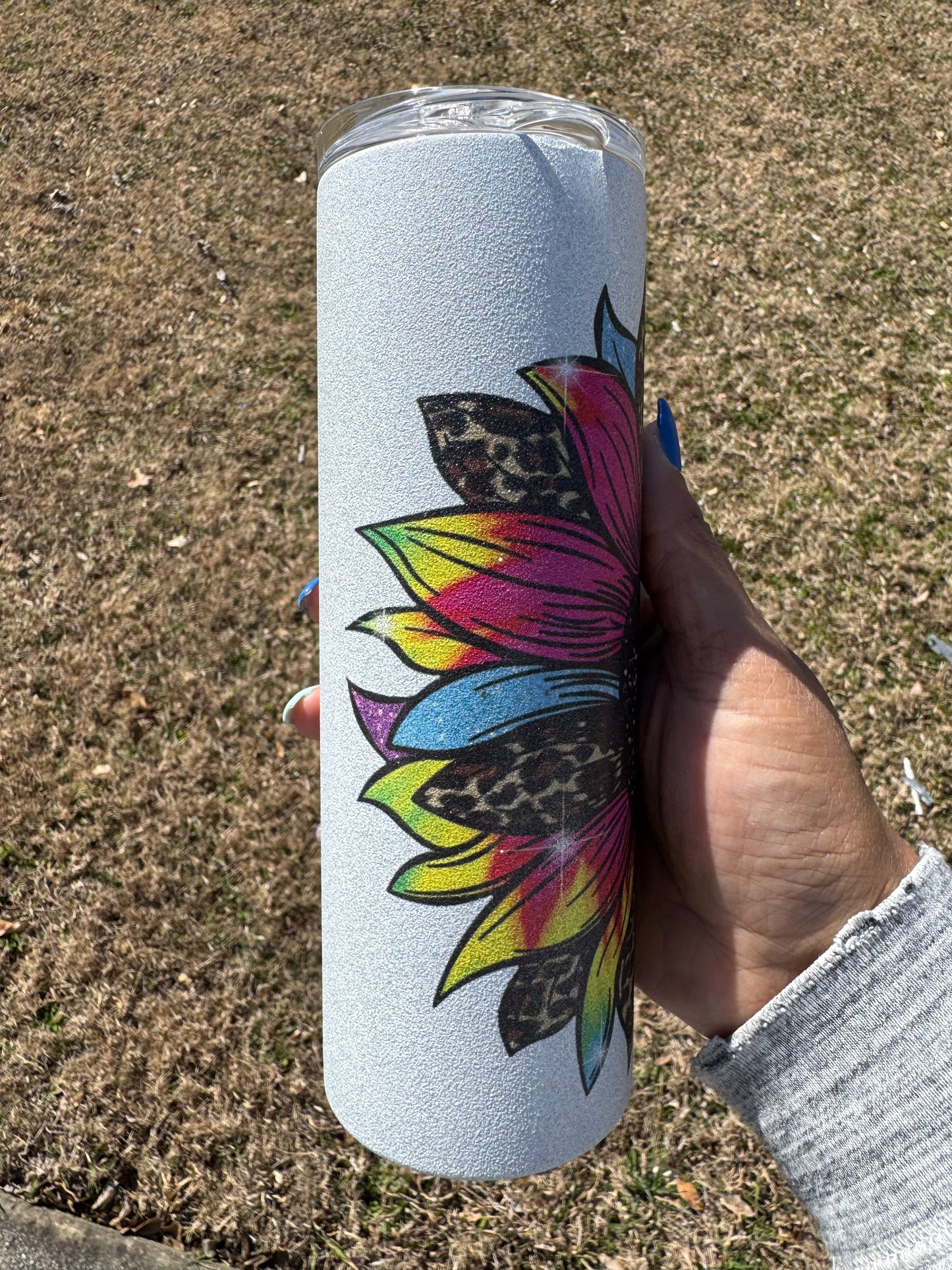 Teacher Sunflower 20oz Glitter Tumbler (Clearance)
