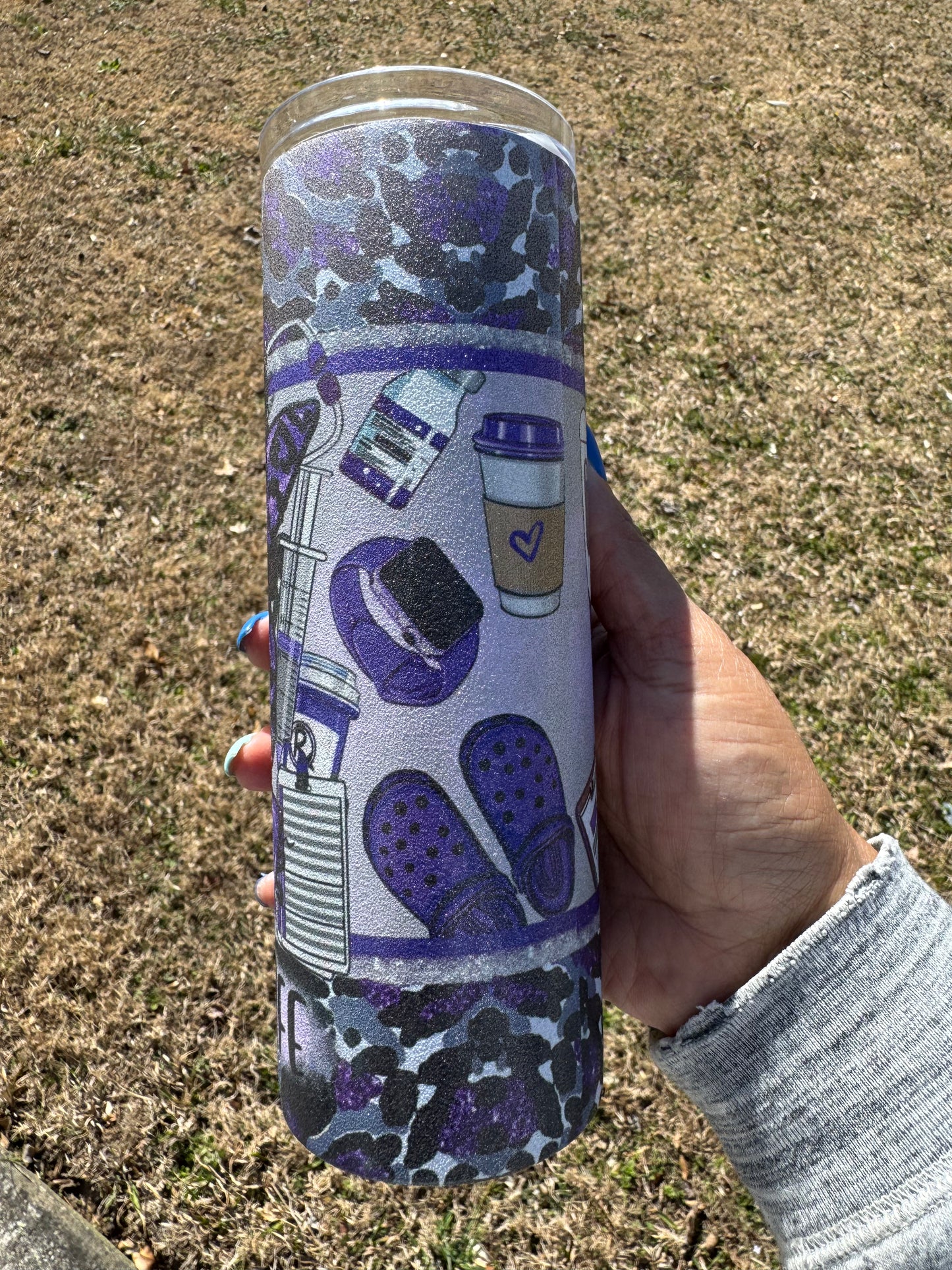 Nurse Life Glitter Tumbler 20oz (Clearance)