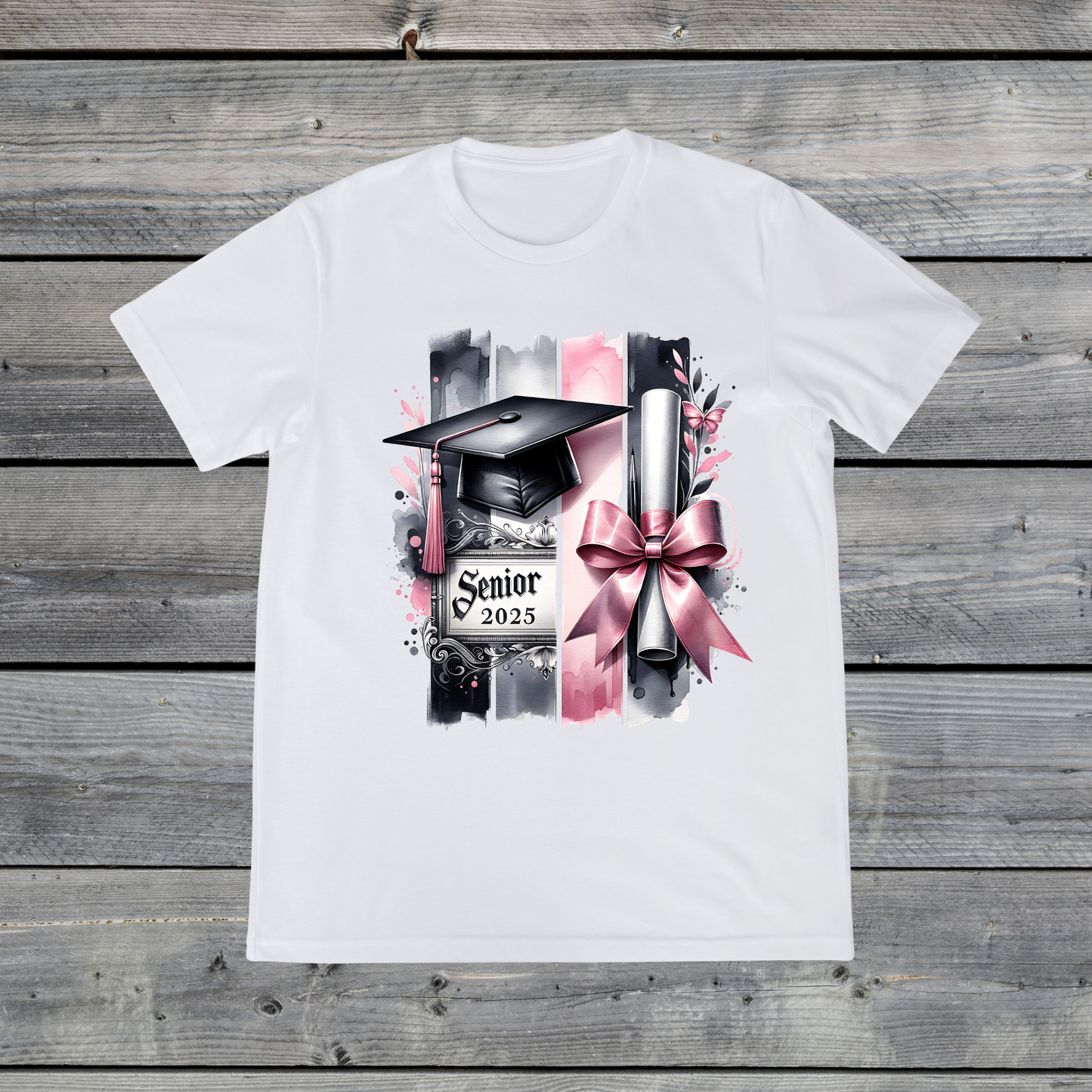 Diploma With Bow 2025 Grad T-Shirt