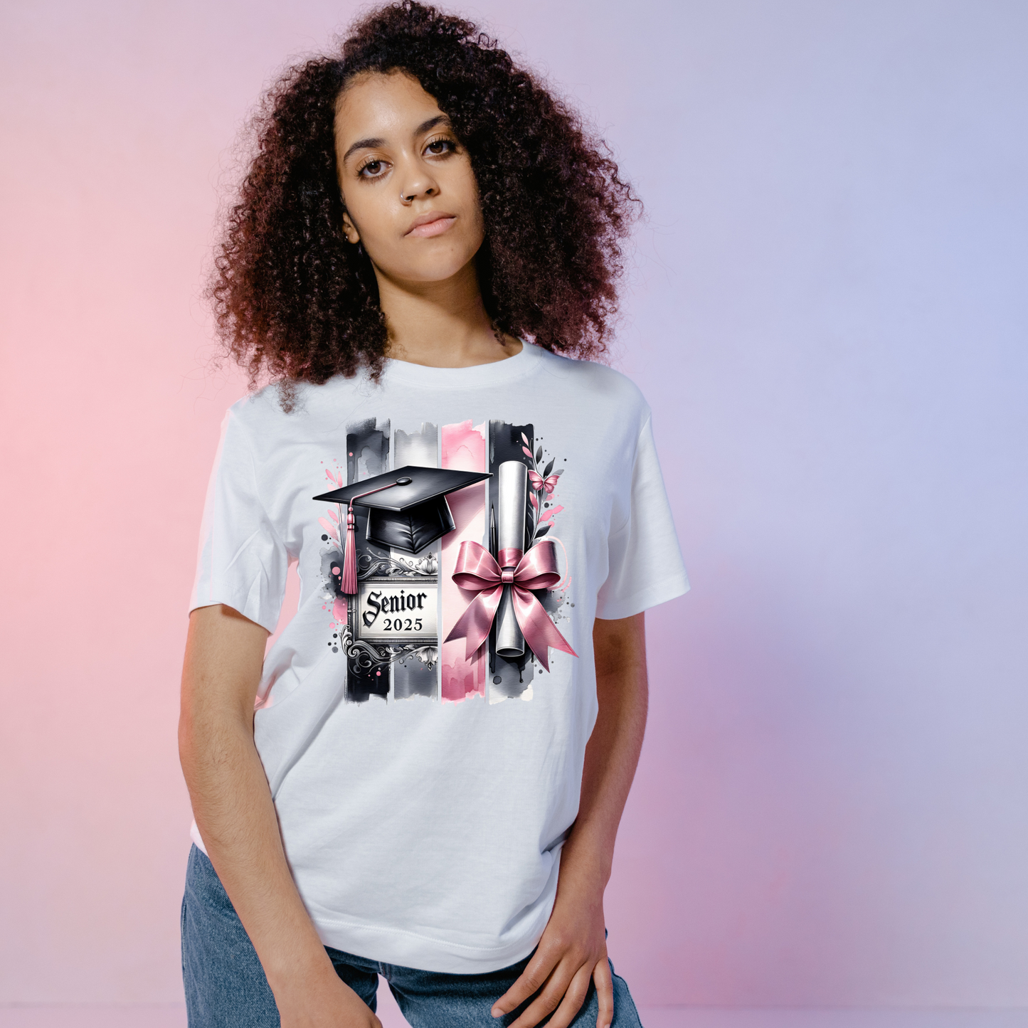 Diploma With Bow 2025 Grad T-Shirt