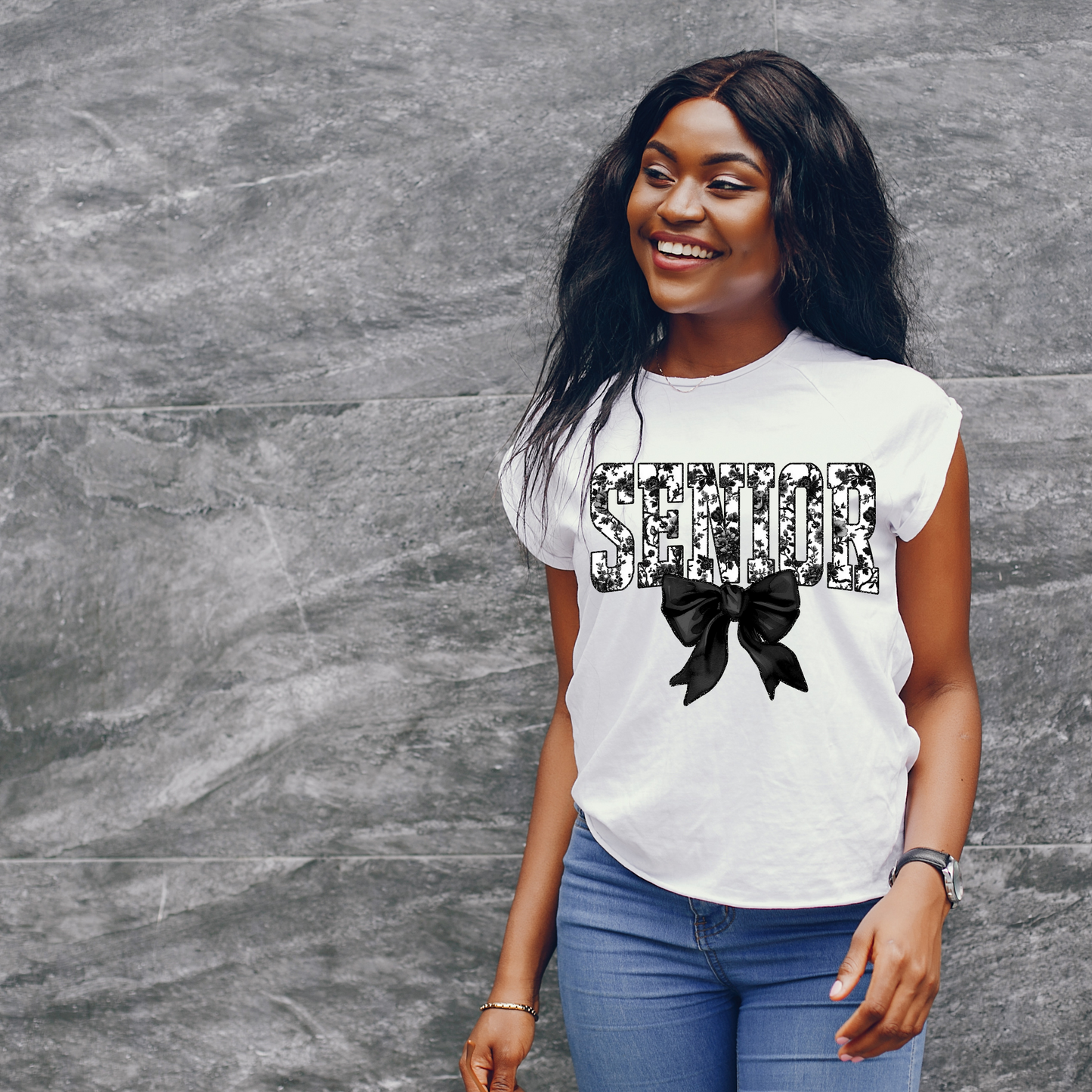 Class of 2025 Black Bow T-Shirt