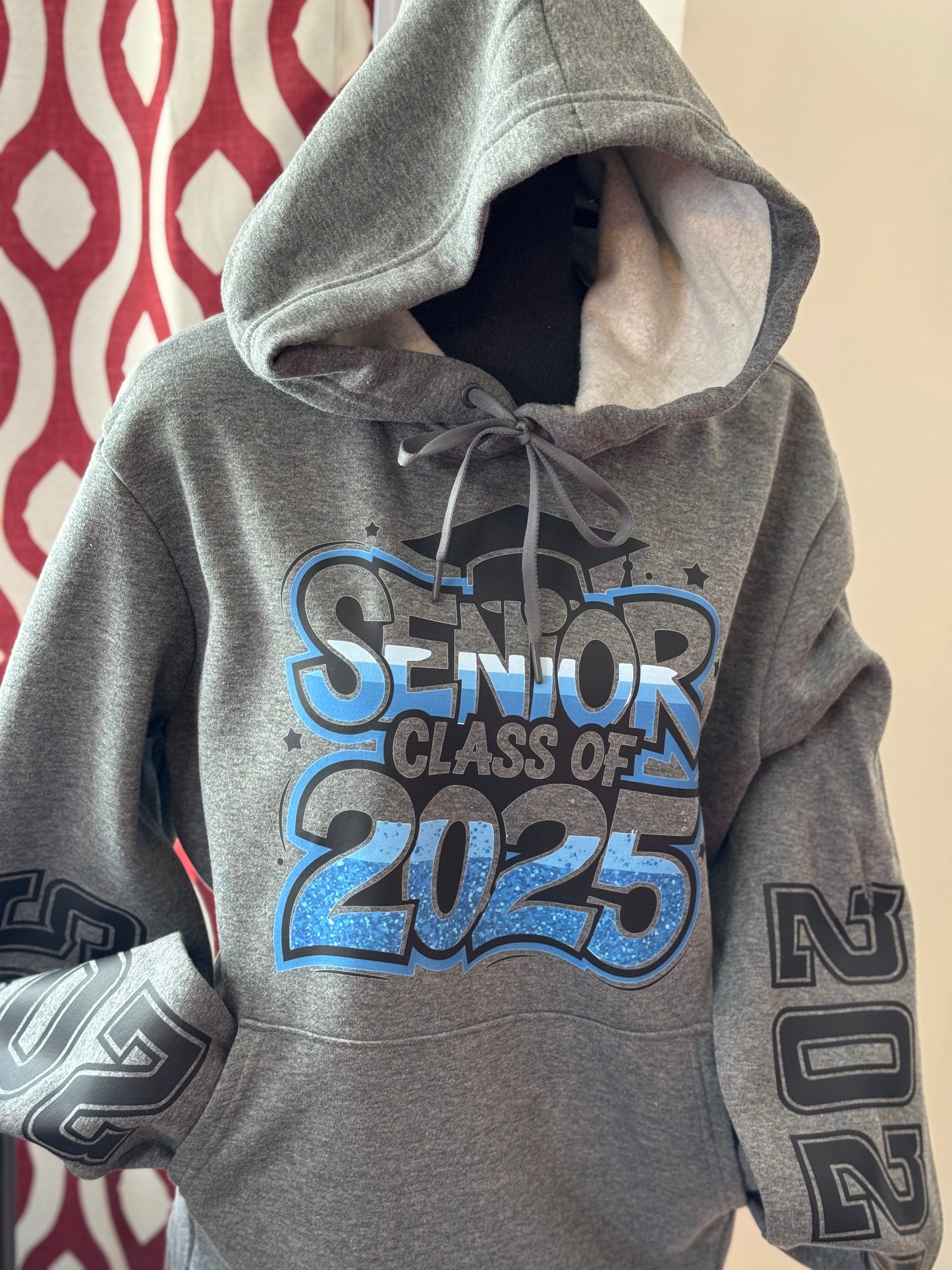 Blue and Black Senior 2025 Hoodie