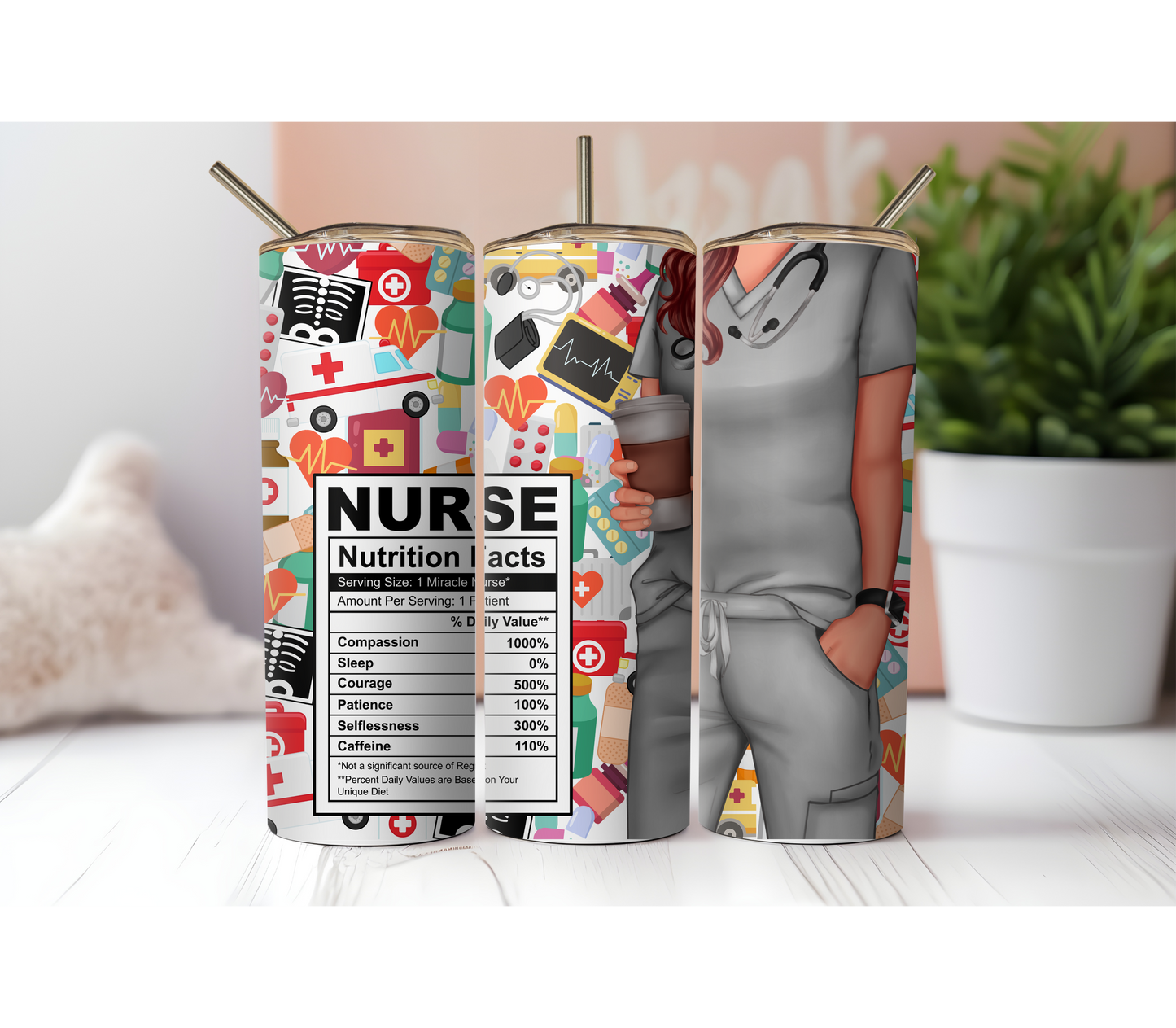 Nurse Nutrition Facts 20oz Tumbler