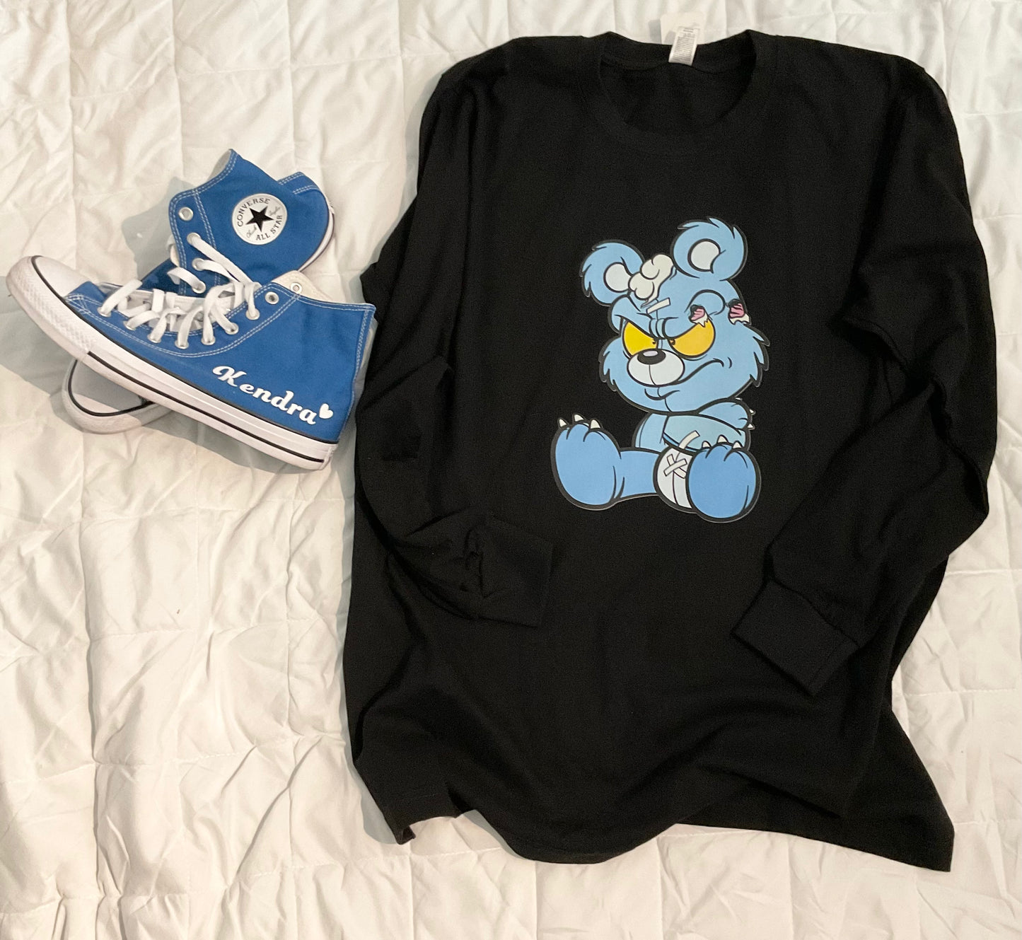 Savage Teddy-Black Long Sleeve T-Shirt Size XL