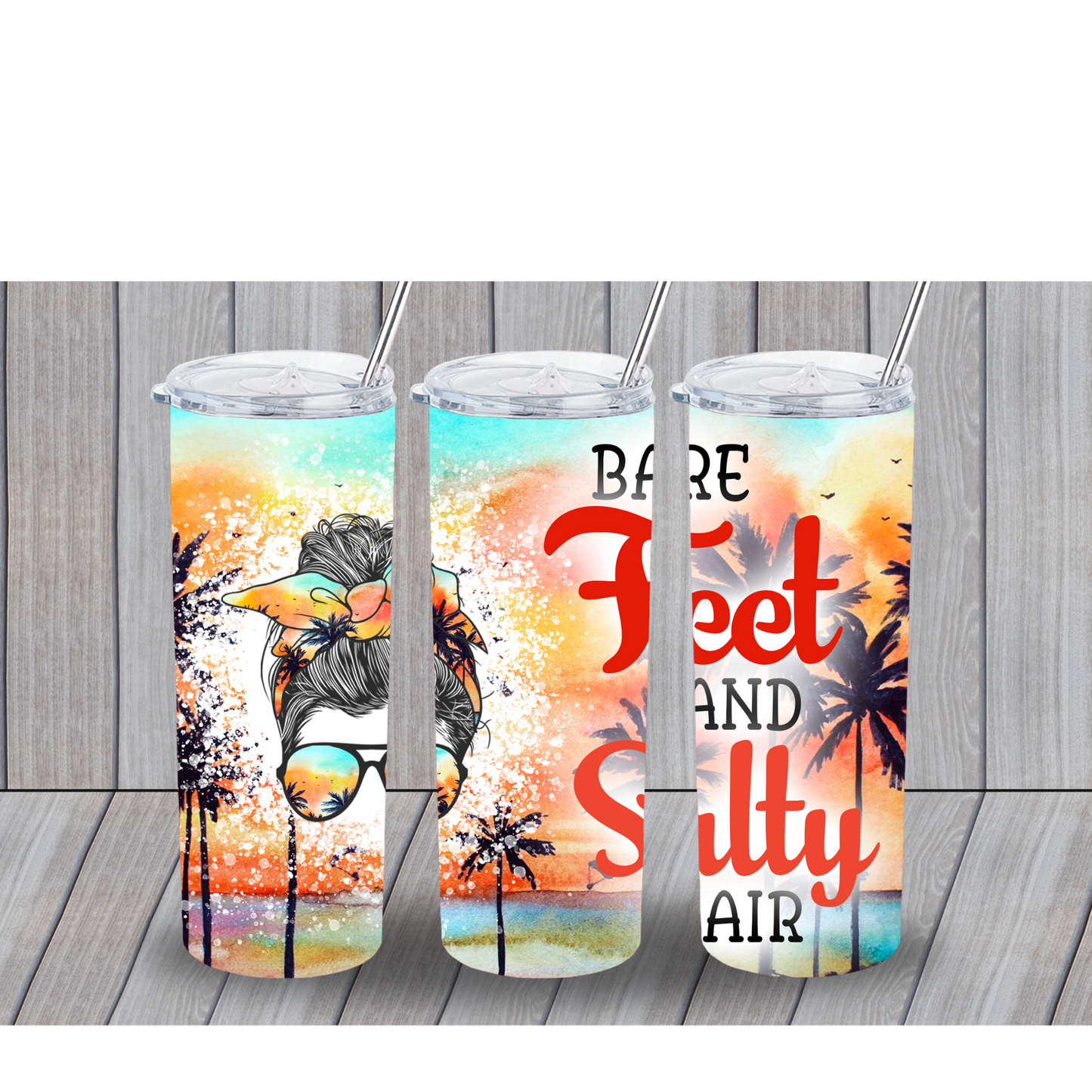 BARE FEET AND SALTY HAIR 20OZ TUMBLER