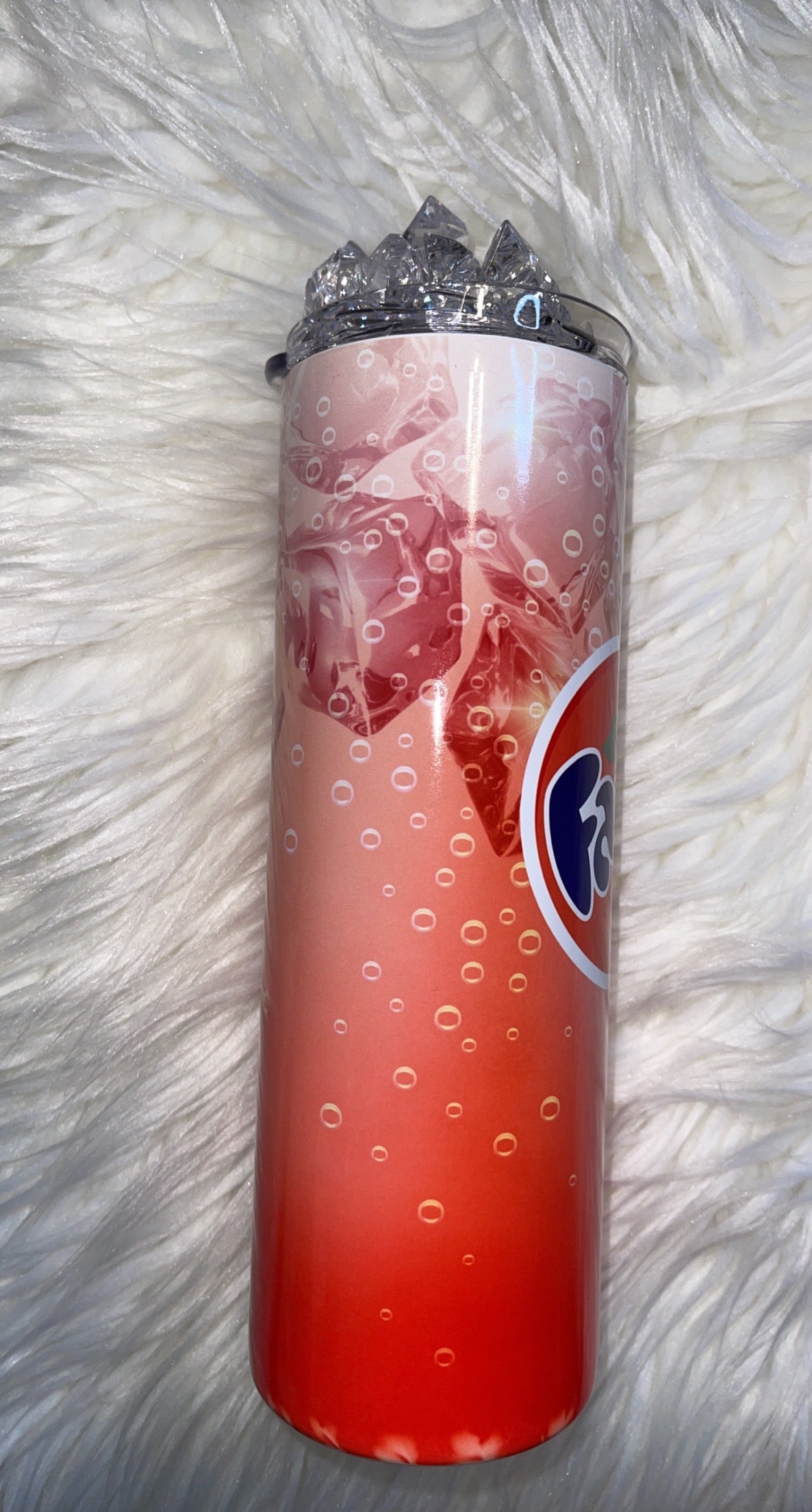 20oz Fanta Inspired Tumbler with ice Topper