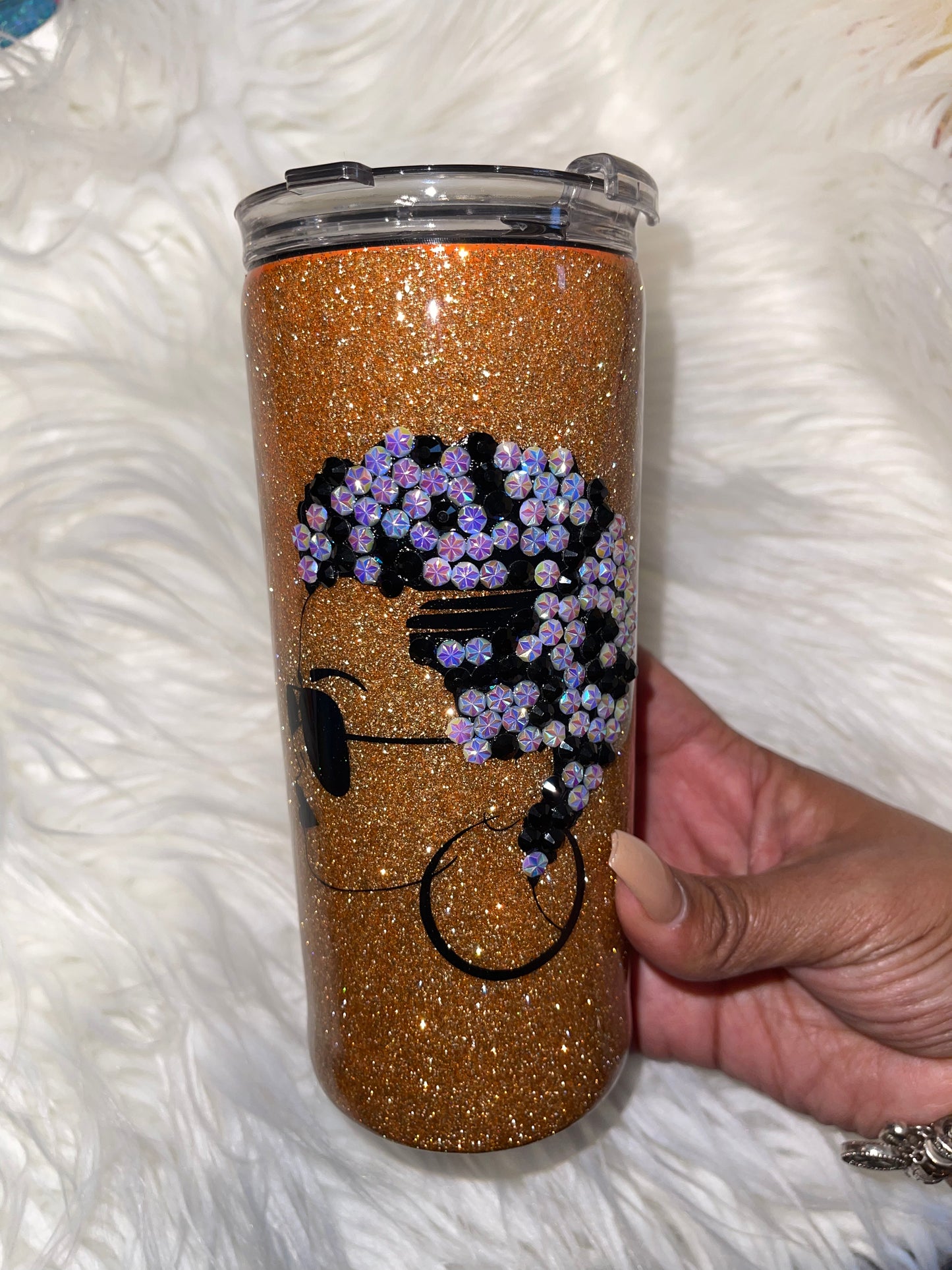 Bling Afro Tumbler 15oz