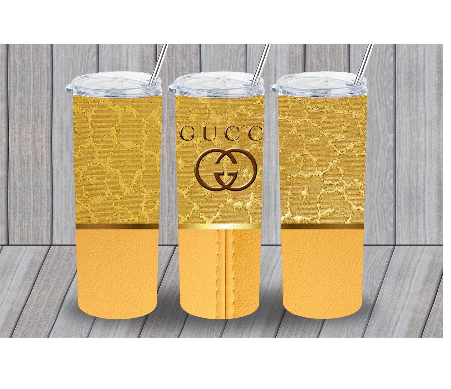 Gold Gucci Inspired 20oz Tumbler