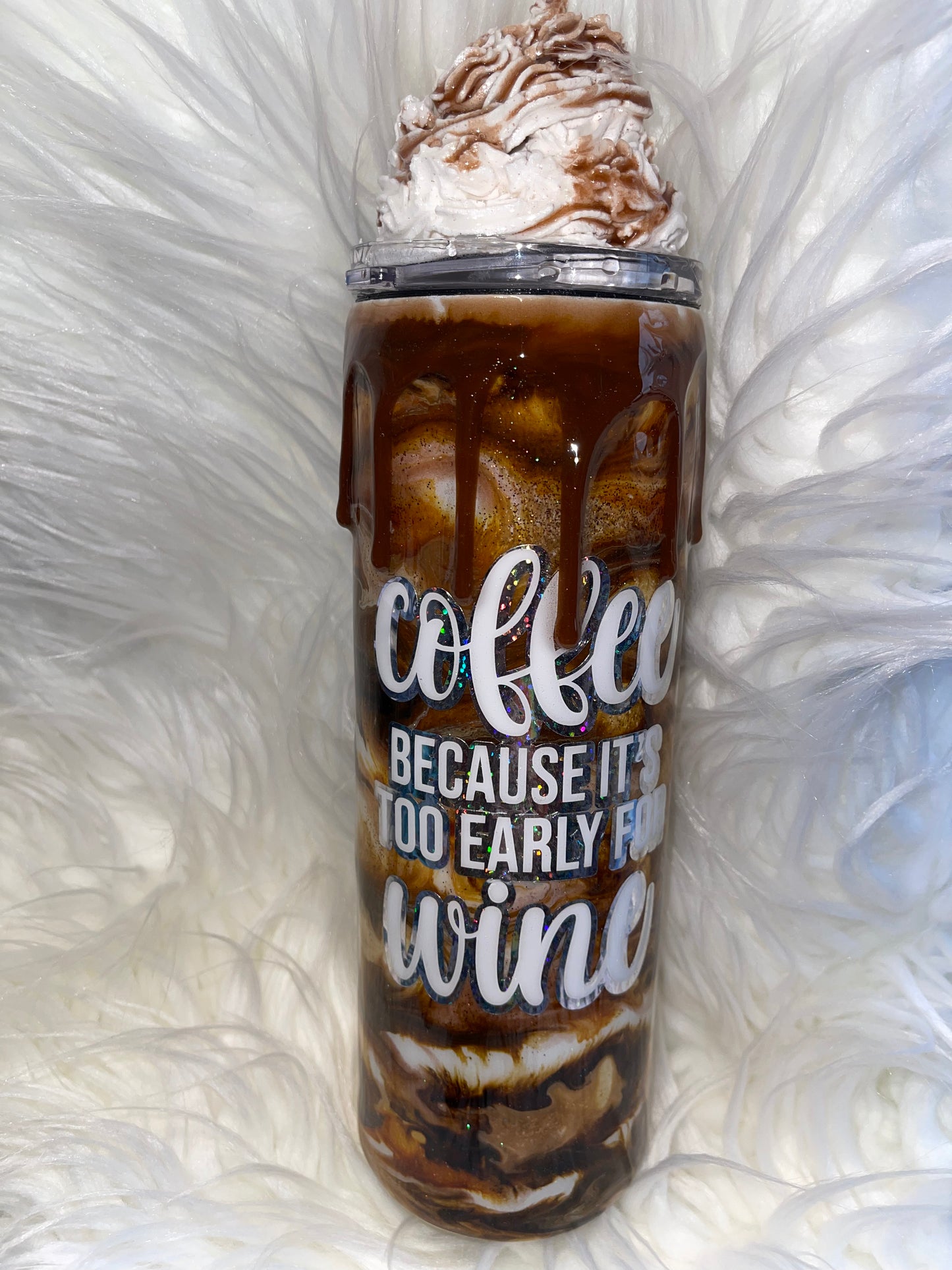 Coffee Drip Tumbler w/Whip Cream Topping