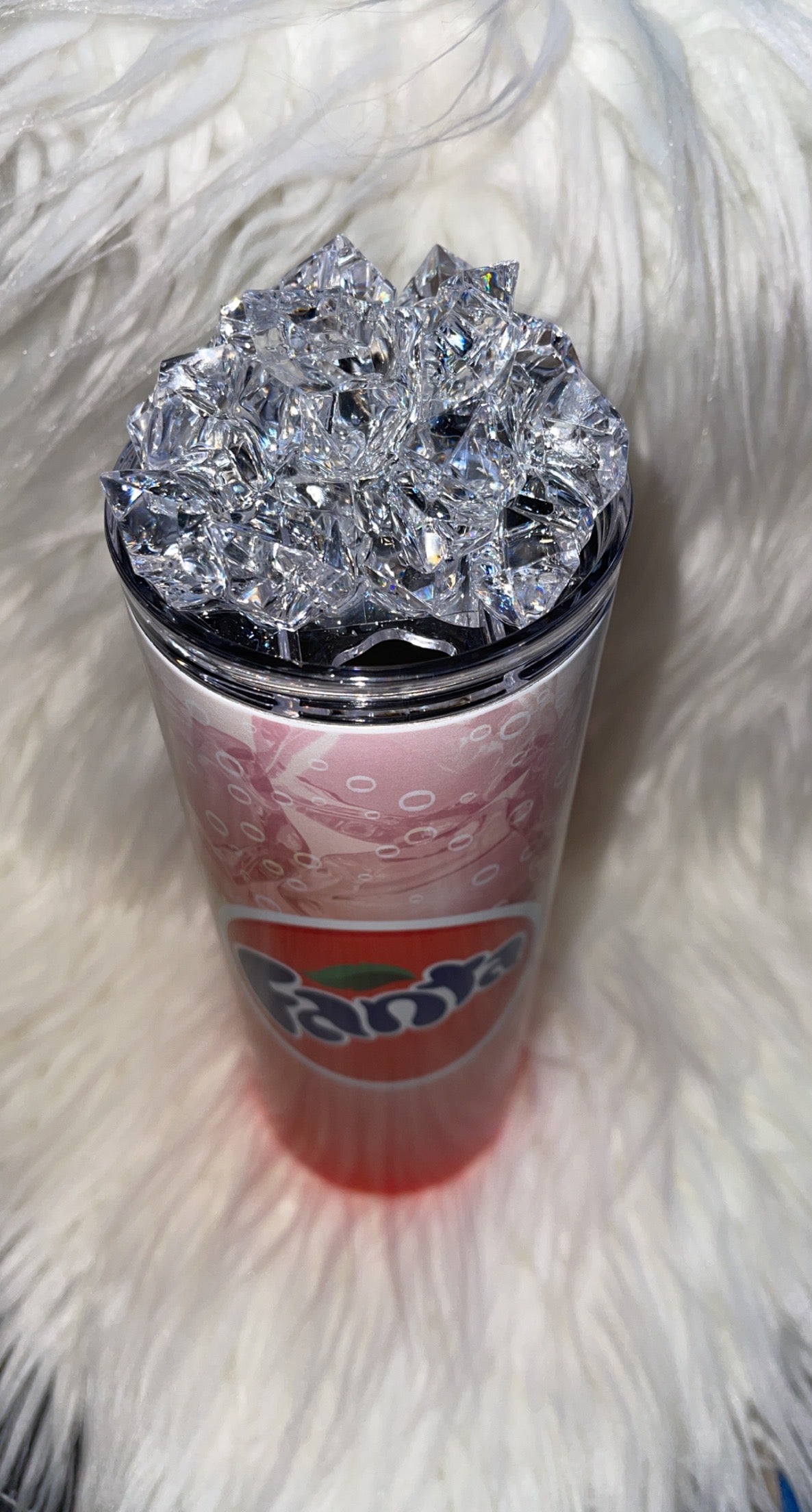 20oz Fanta Inspired Tumbler with ice Topper