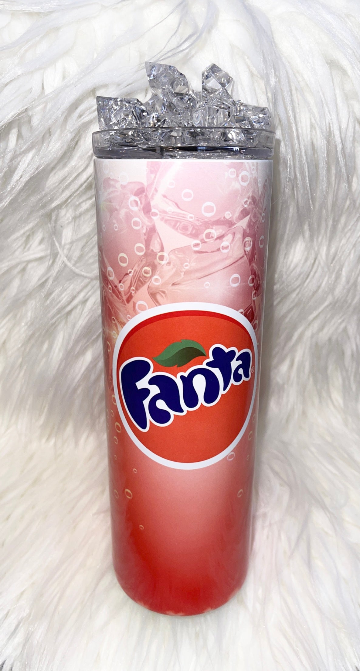 20oz Fanta Inspired Tumbler with ice Topper