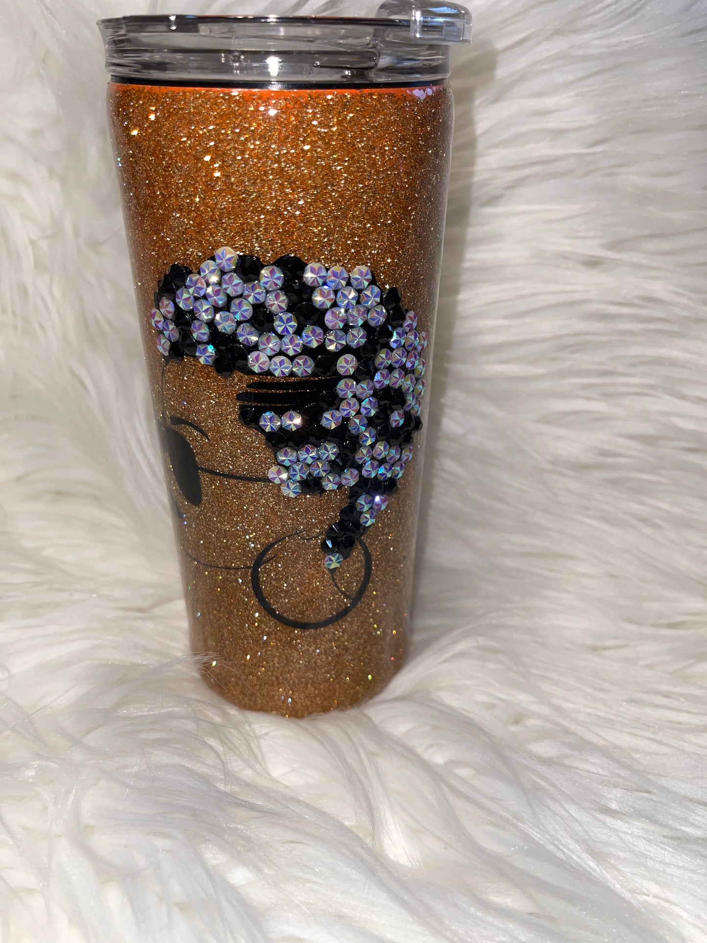 Bling Afro Tumbler 15oz