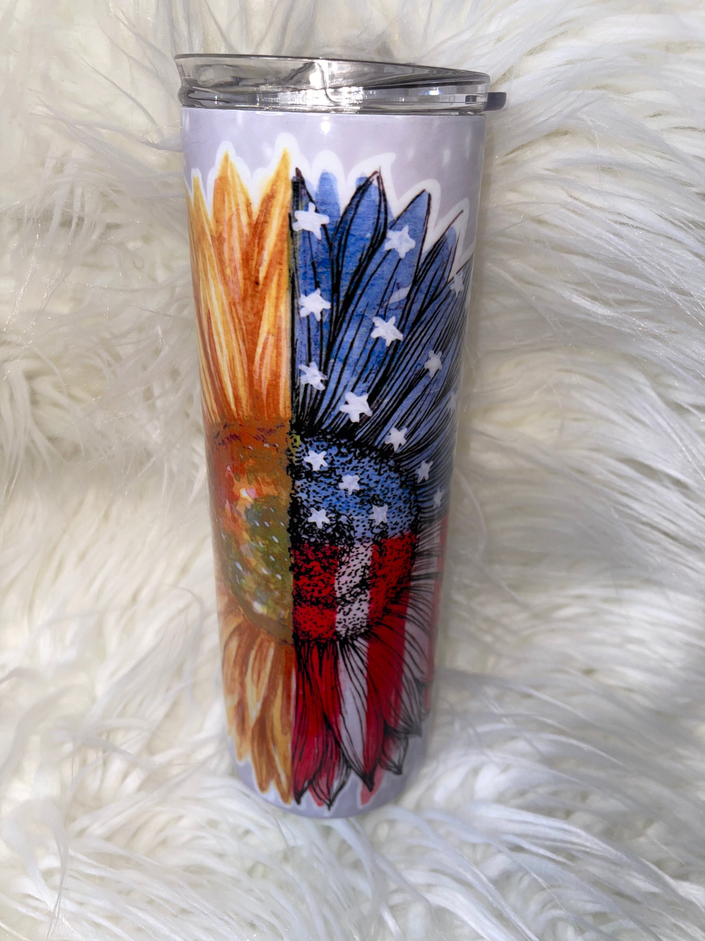 20oz America Sunflower Tumbler