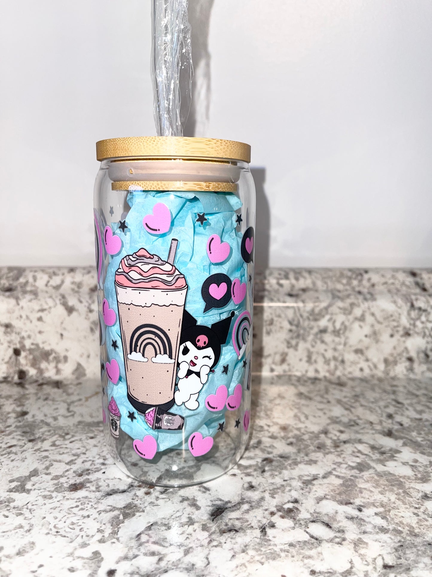 Bad Kitty Coffee 16oz glass can