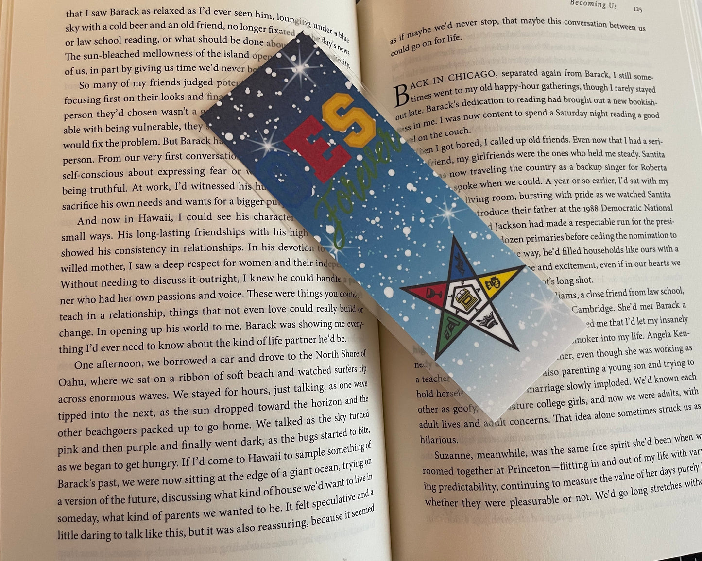 OES Stars — laminated bookmark