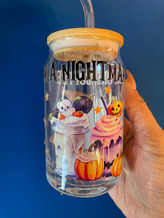 Nightmare Before Coffee 16oz glass can