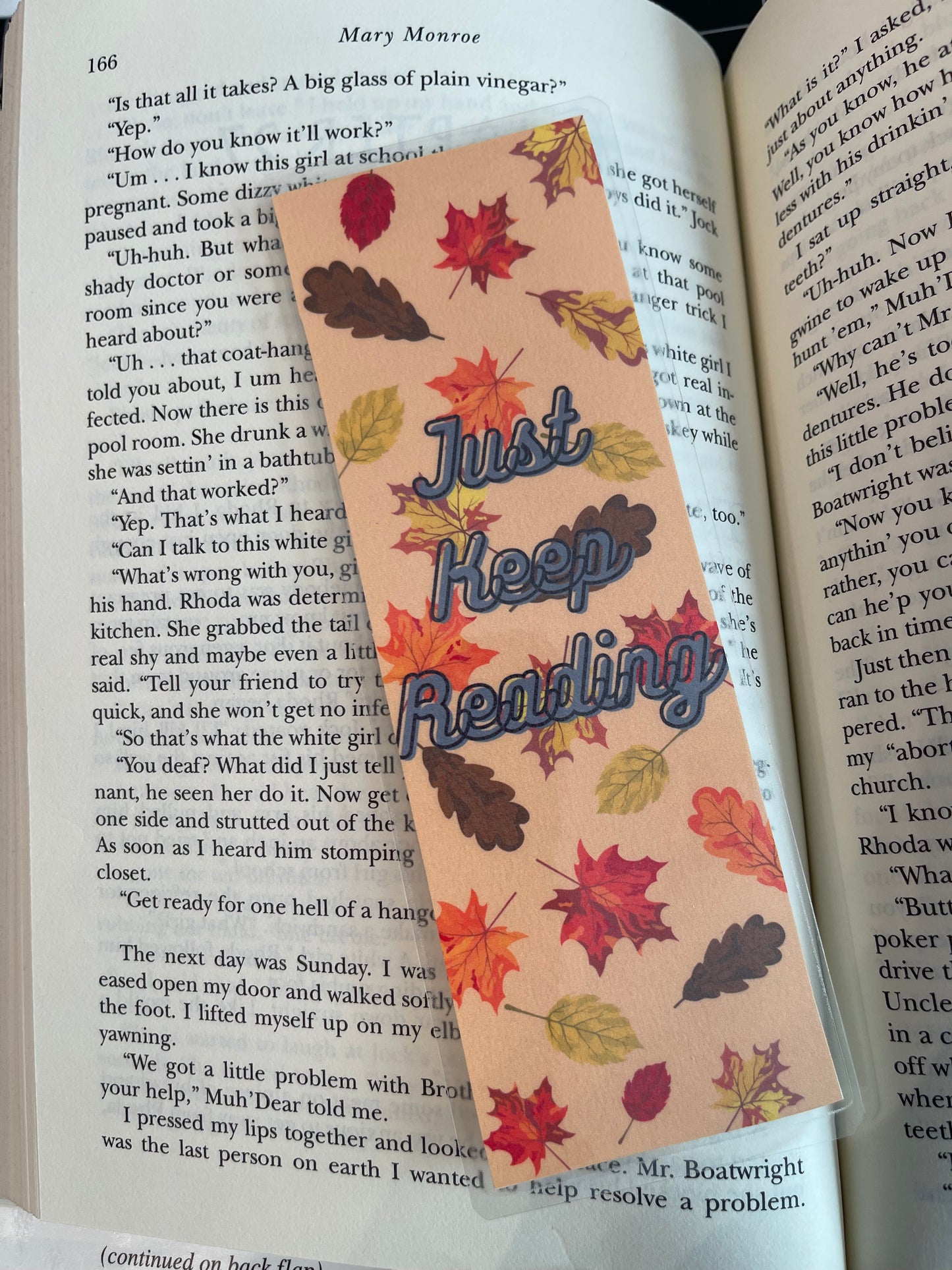 Just keeping reading laminated bookmark