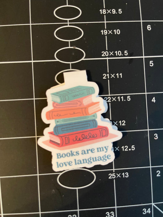 Books are my love language- magnet bookmark