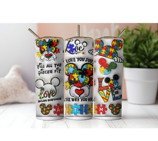 Autism Awareness and Mickey 20oz Tumbler