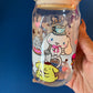 Kitty and Friends 16oz glass can