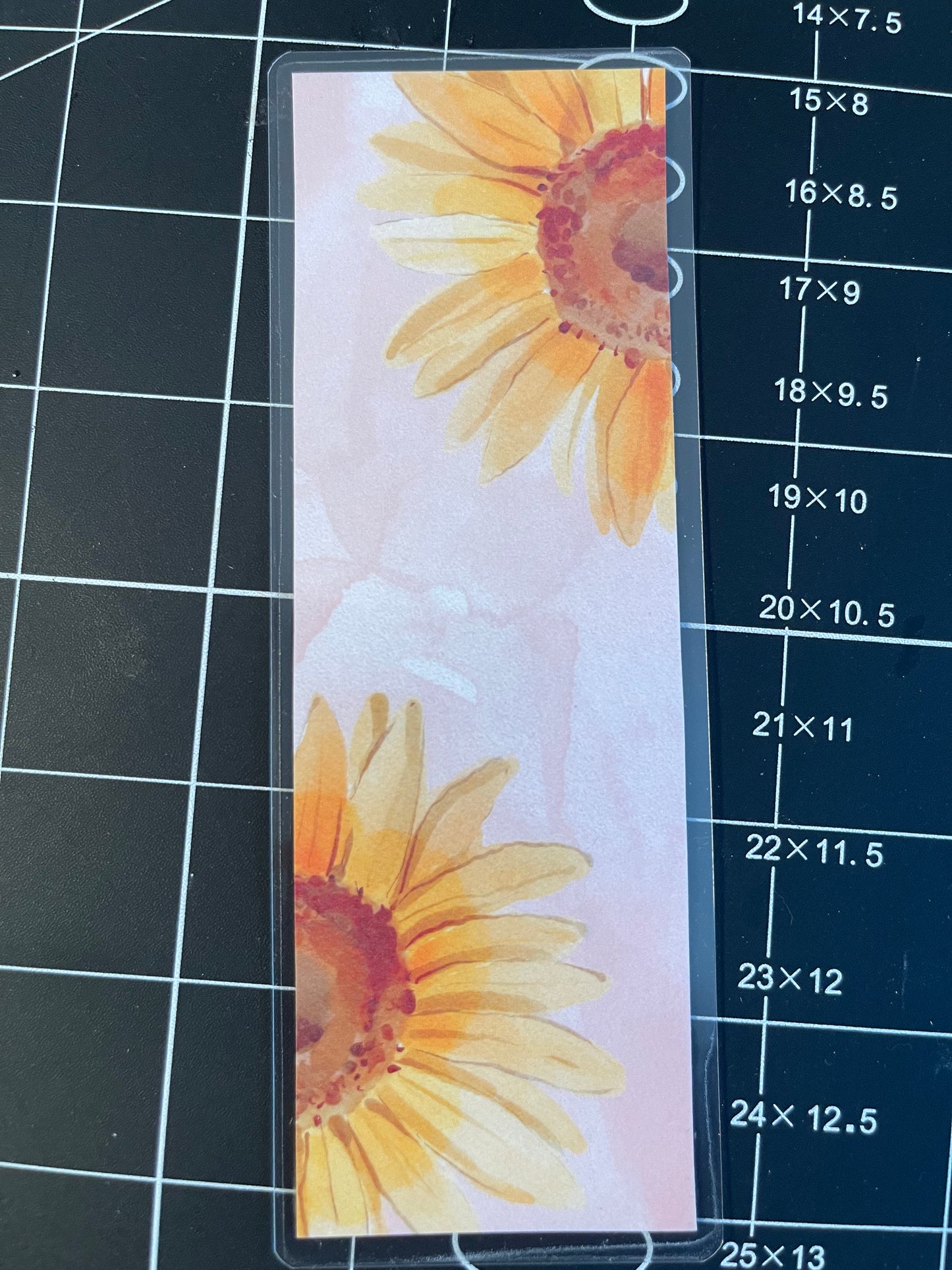 Sunflower- laminated bookmark