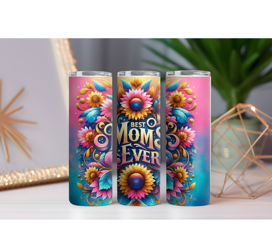 Best Mom Ever With Sunflowers 20oz Tumbler