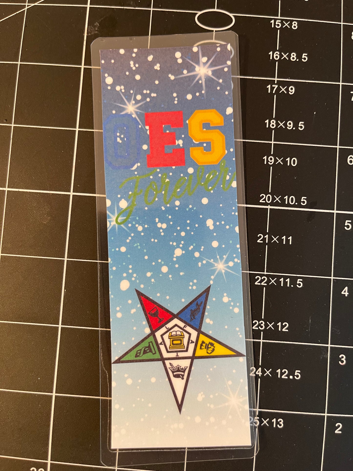 OES Stars — laminated bookmark