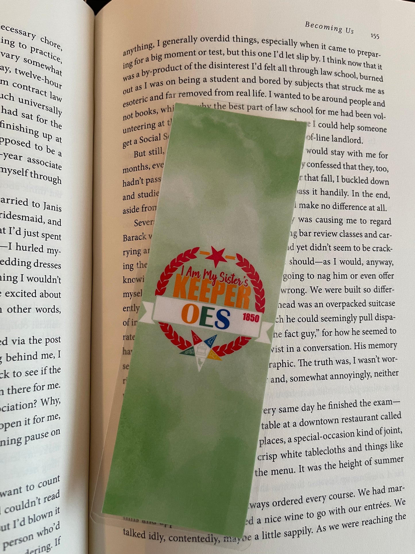 OES I am my sisters keeper- laminated bookmark