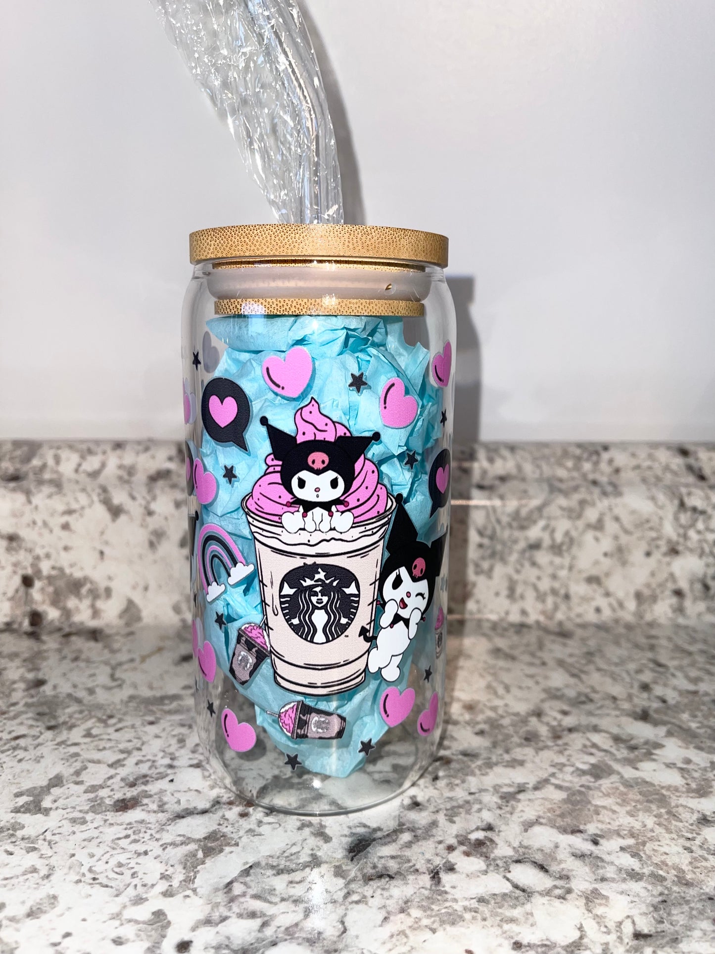 Bad Kitty Coffee 16oz glass can