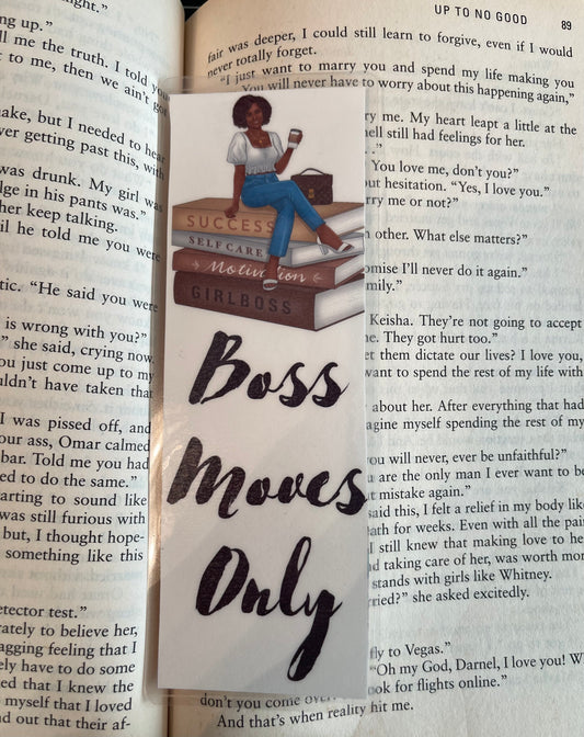 Boss moves only - laminated bookmark