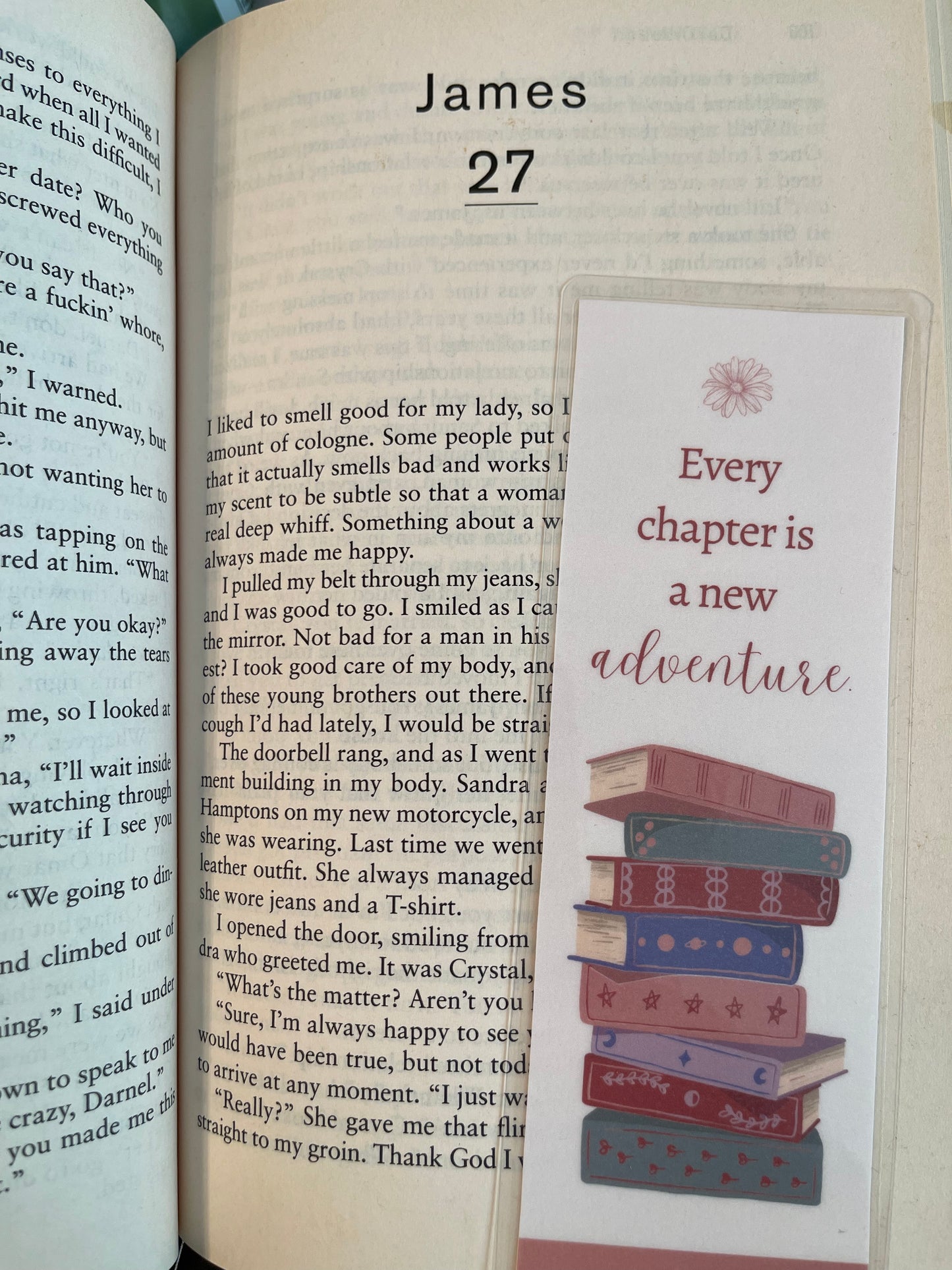 Every chapter is a new adventure- laminated bookmark