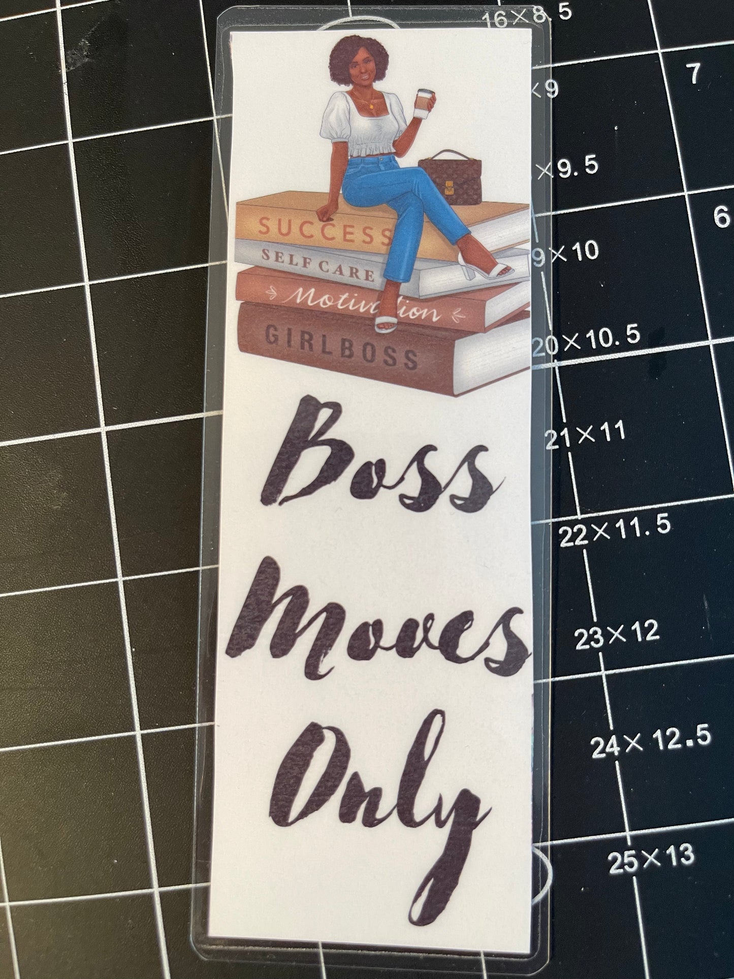 Boss moves only - laminated bookmark