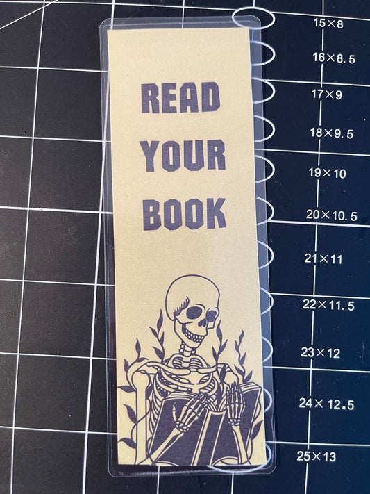 Read your book- laminated bookmark