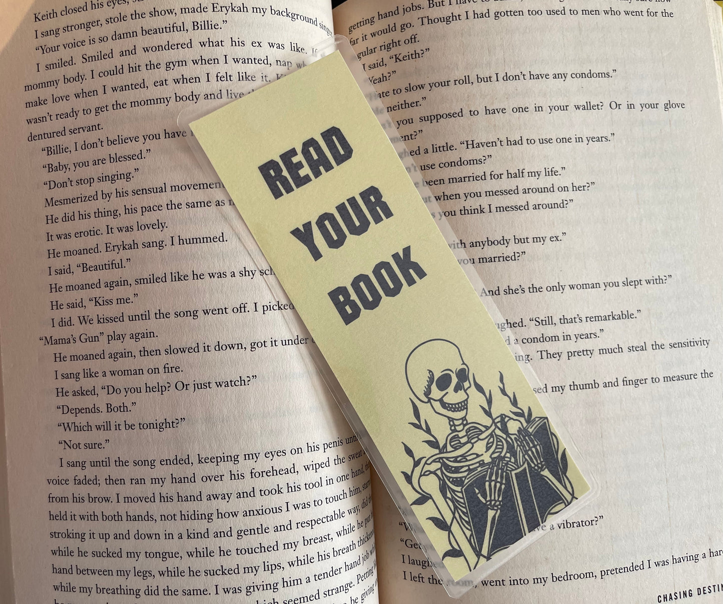 Read your book- laminated bookmark