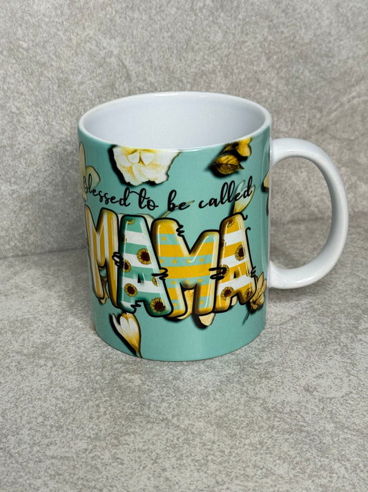 Blessed To Be Called MaMa With Stripes 11oz Mug