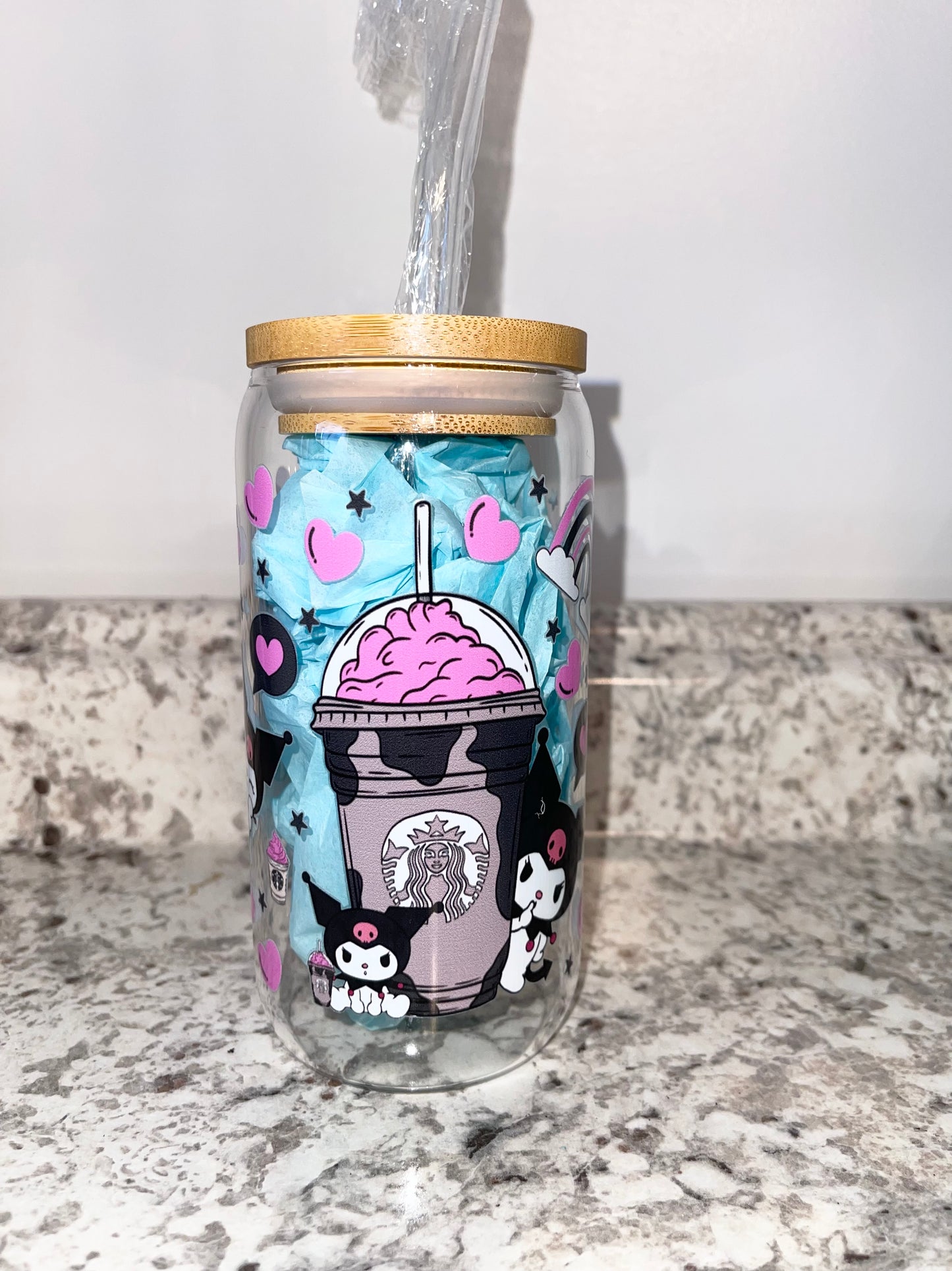 Bad Kitty Coffee 16oz glass can