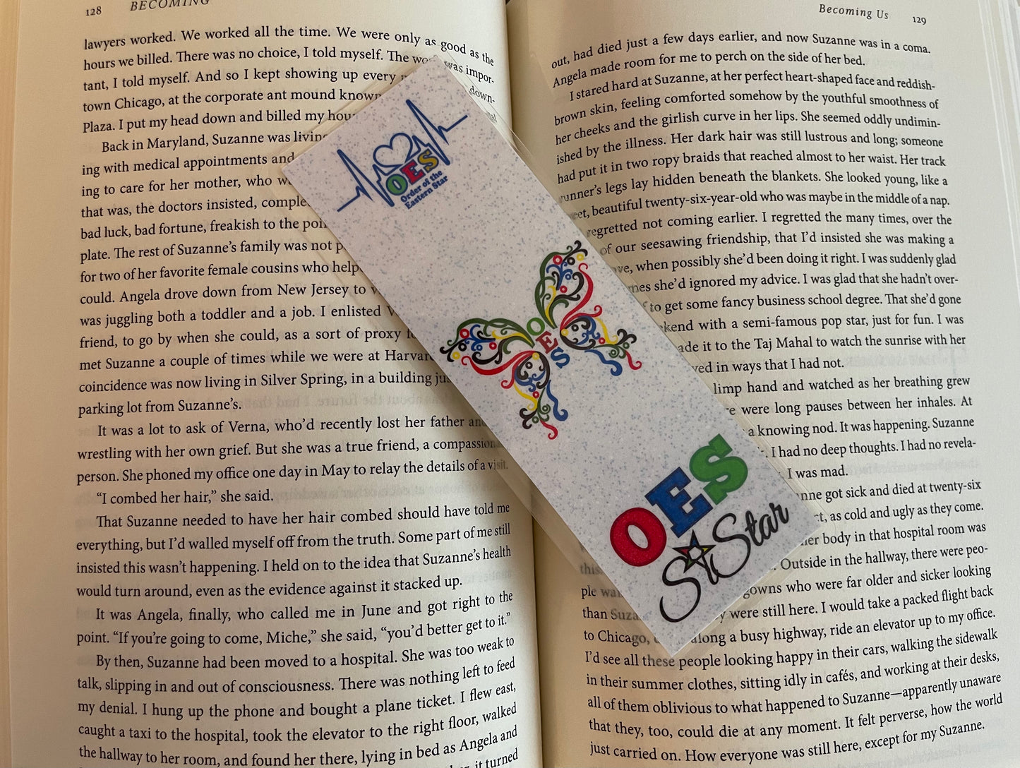 OES Butterfly -laminated bookmark