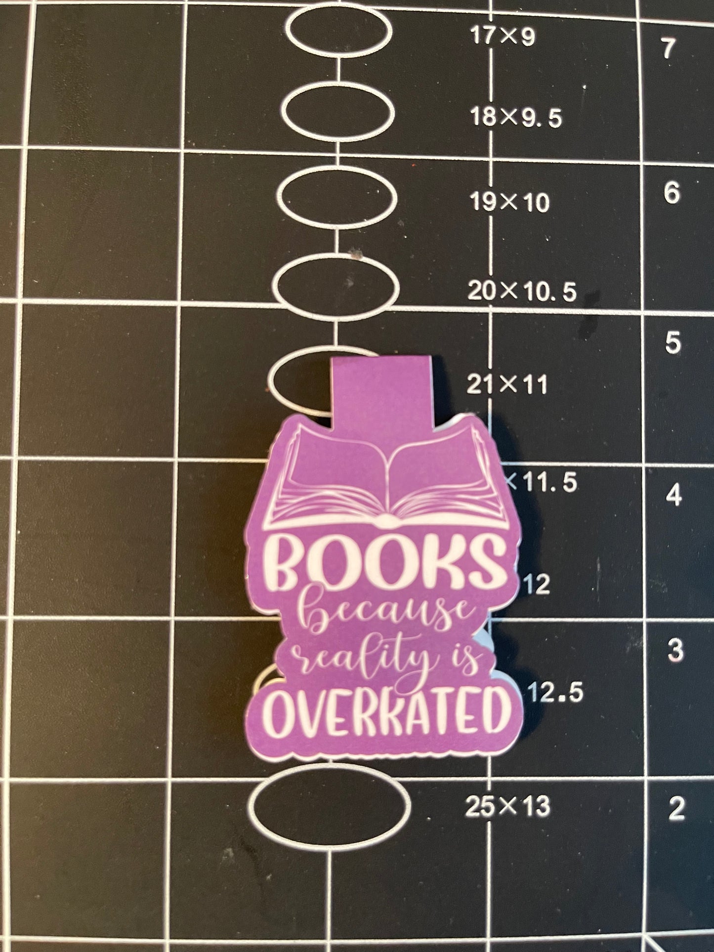 Magnetic Bookmark - Purple reality is overrated