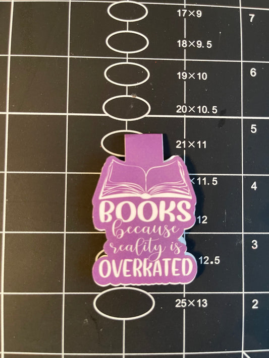 Magnetic Bookmark - Purple reality is overrated