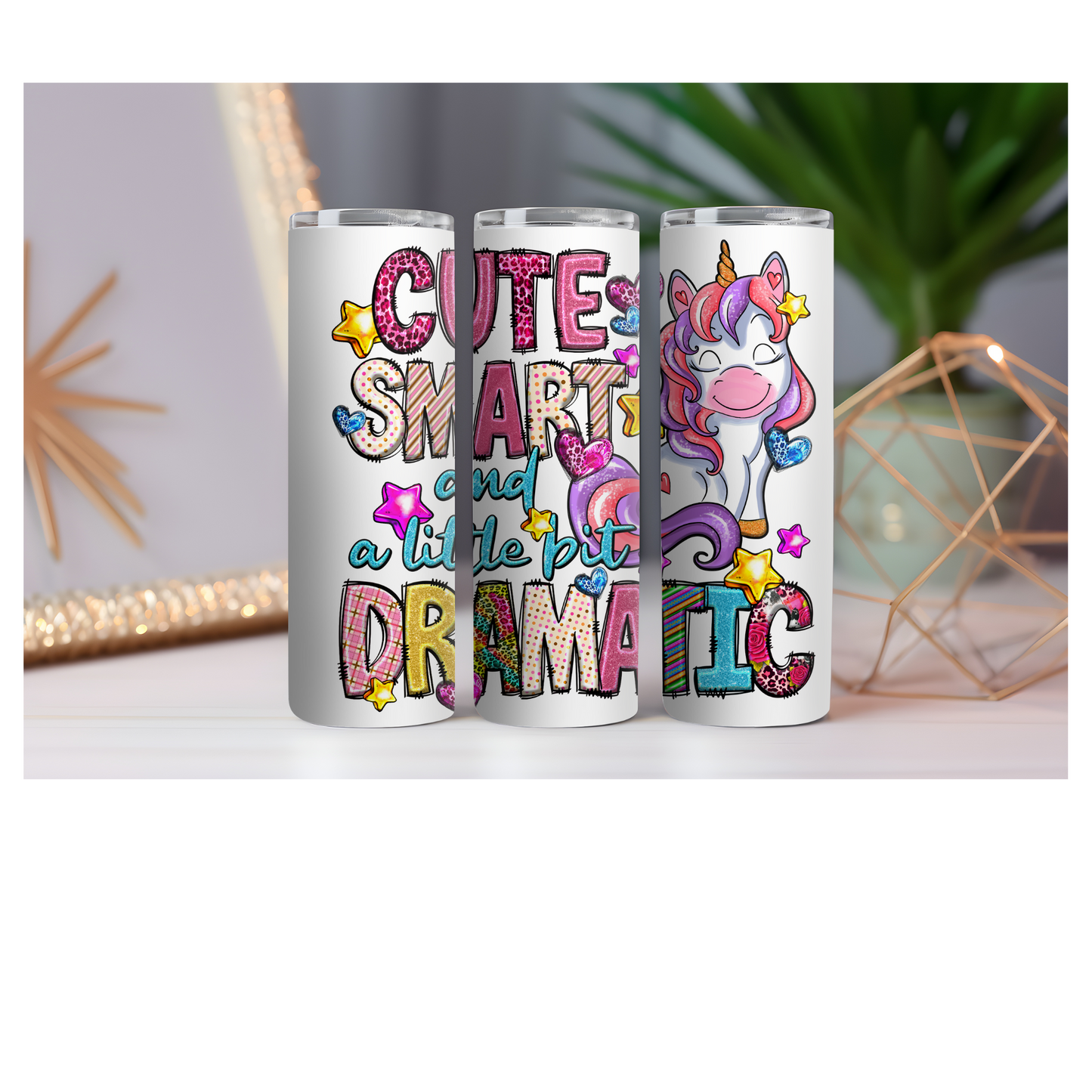 Cute Smart Dramatic Unicorn 20oz Tumbler