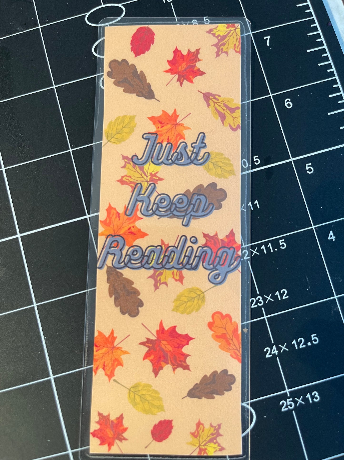 Just keeping reading laminated bookmark