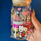 Kitty and Friends 16oz glass can