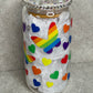 Love Is Love 16oz Glass Can Cup With Bling Lid