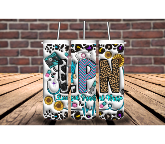 Leopard LPN Nurse 20oz Tumbler