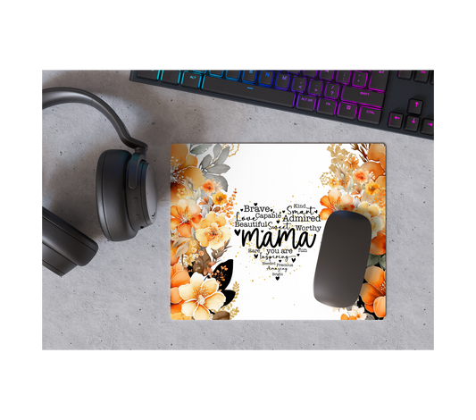 MAMA Definition With Fall Flowers Mousepad