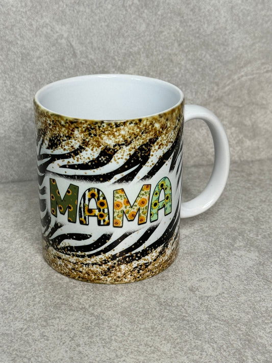 MAMA Zebra Print 11oz Mug