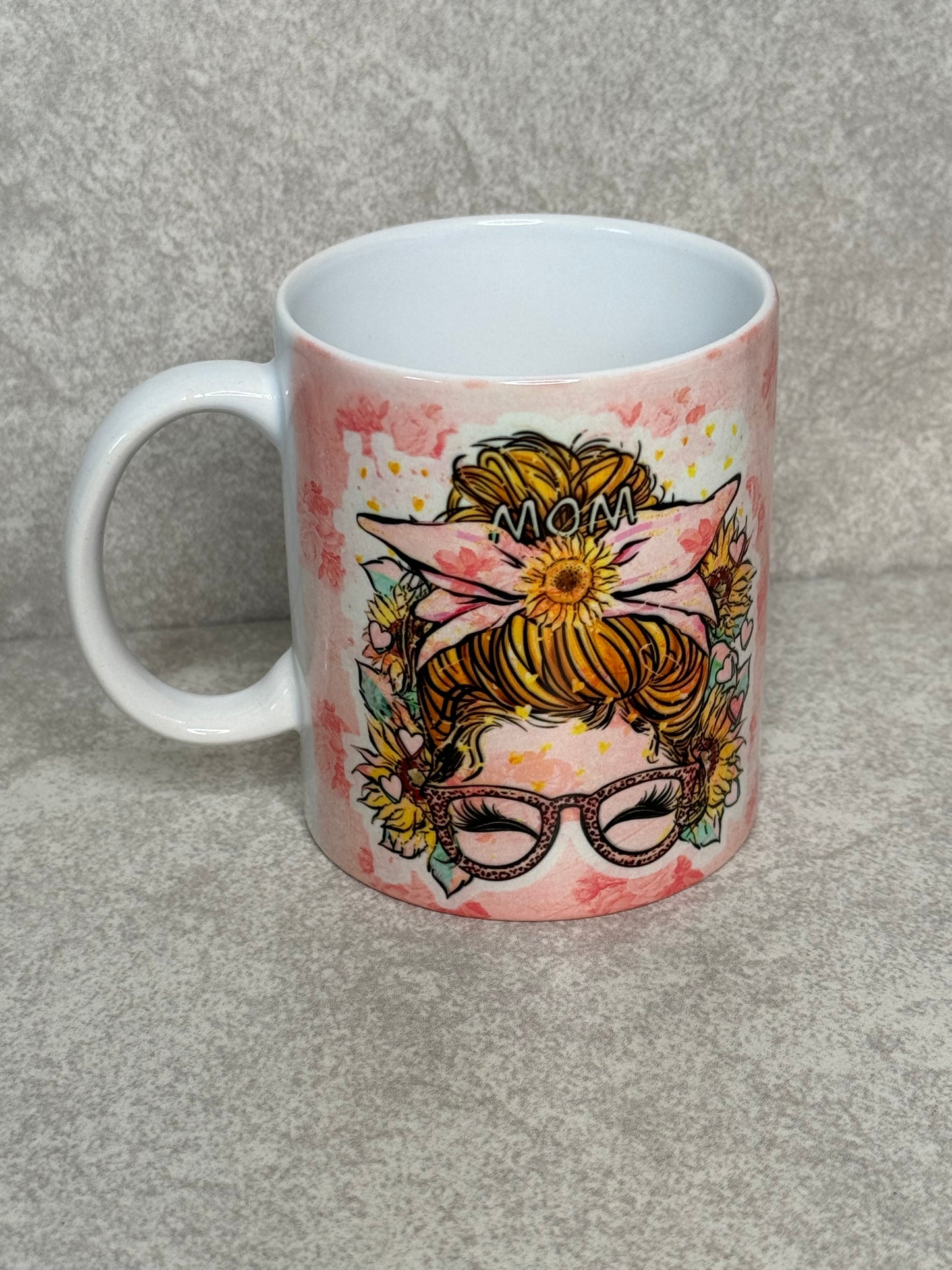 Mom With Pink Glasses 11oz Mug